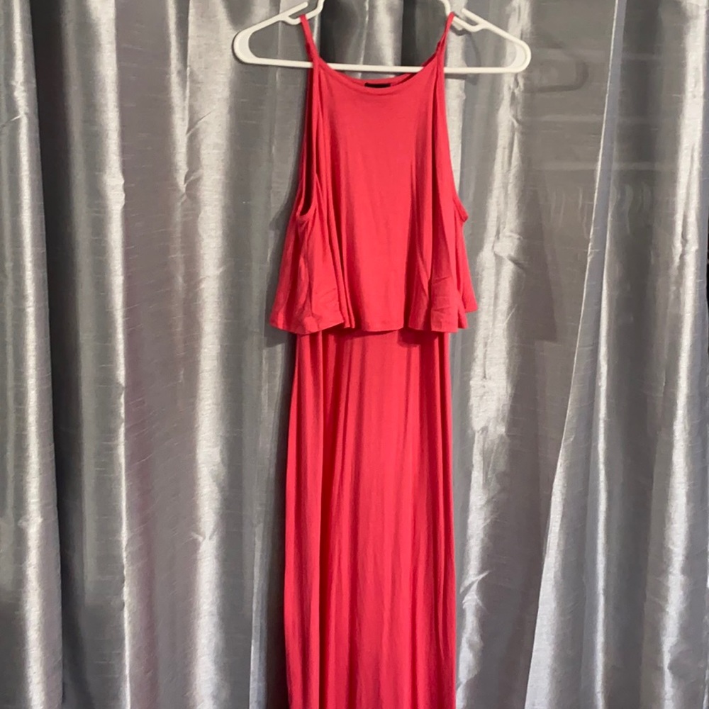 Flounce top maxi dress